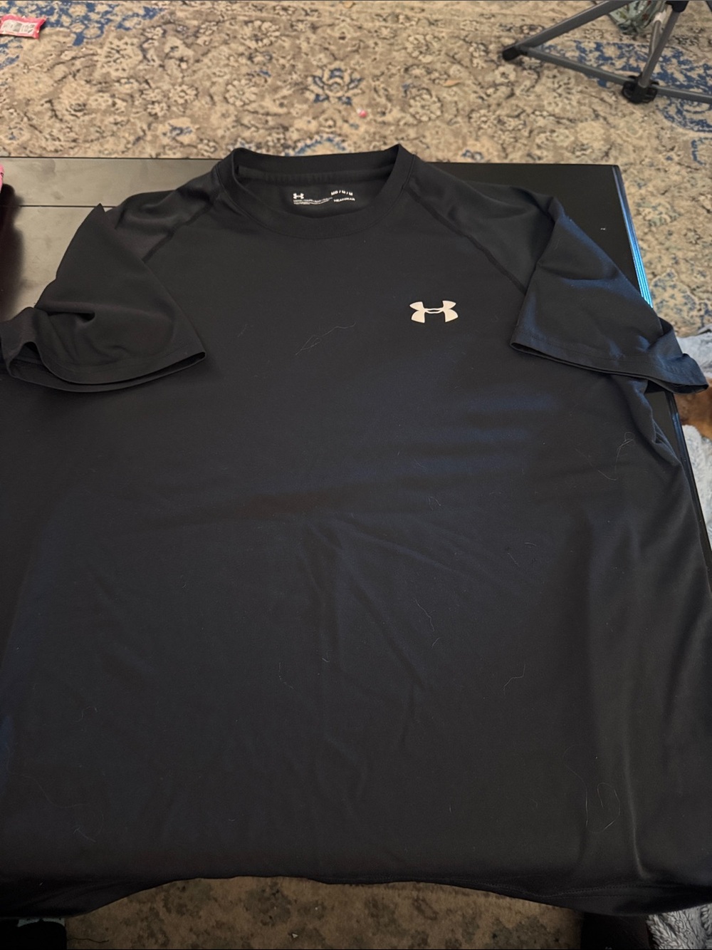 Under Armour Men’s Black Short Sleeve HeatGear Logo Tee